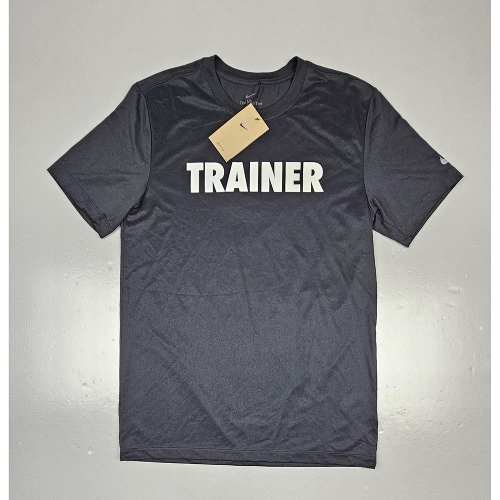Nike Dri-Fit Shirt Mens Small. Black Trainer‎ Athletic Workout Short Sleeve. NWT
